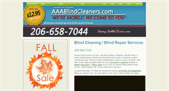 Desktop Screenshot of aaablindcleaners.com