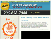 Tablet Screenshot of aaablindcleaners.com